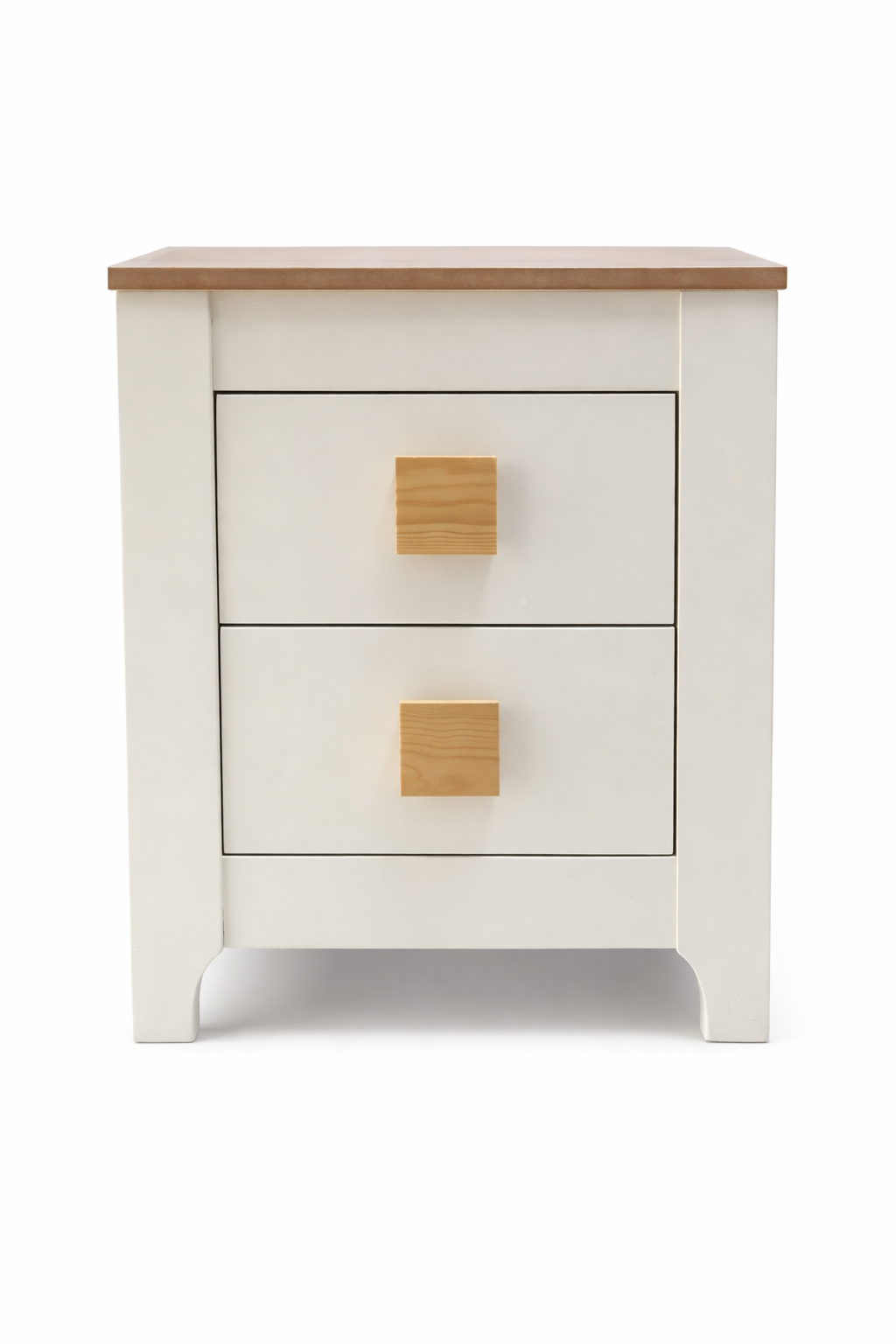 015-MSTY1-1 Mesita color hueso y tapa en roble claro 